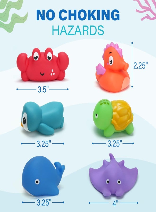 BenBen Bath Toy, 6PCS Color Changing Bath Toys for Kids Ages 1-3, No Holes Baby Bath Toys for Toddlers 2-4, Ocean Sea Animal Bathtub Toys - Image 5